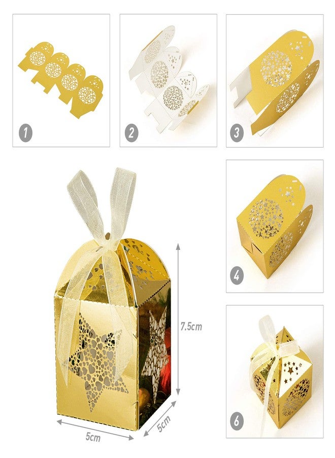 Naler 40pcs Mini Christmas Gift Boxes for Presents, Favor Boxes for Halloween Christmas Wedding Favor Party Gift Wrap Decoration, Gold & Silver, 2 x 2 x 3 Inches - Image 2